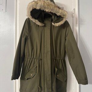 Banana Republic Olive Green Parka Coat